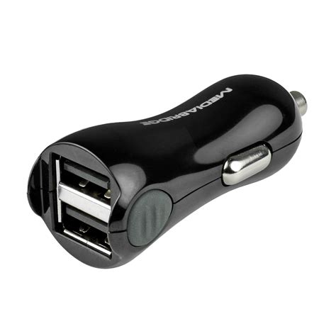 Shop New 2-Port USB Car Charger - 24 Watt / 4.8 Amp | Mediabridge Products