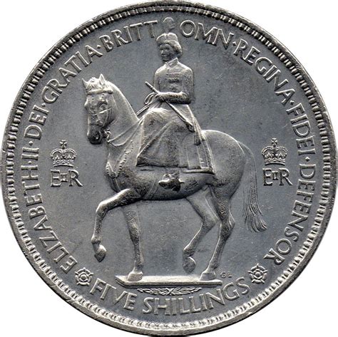 British 5 Shillings (Coronation Crown 1953) - Foreign Currency