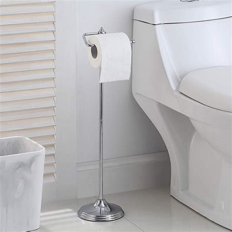 SunnyPoint Bathroom Free Standing Toilet Tissue Paper Roll Holder Stand ...