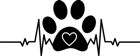 Dog paw with heart beat - CreativFabrica Heart Beat, Dropbox, Dog Paws, Simplify, In A Heartbeat ...