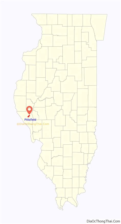 Map of Pittsfield city, Illinois - Thong Thai Real