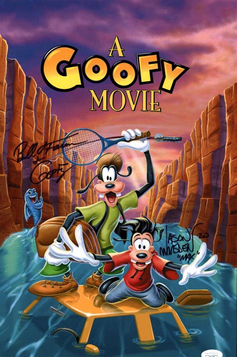 Disney Goofy Movie 11x17 Signed Photo Poster Farmer Marsden JSA COA Ce