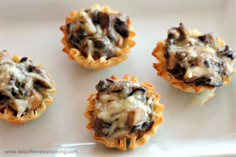 Easy Life Meal and Party Planning: Mini Mushroom Tartlets