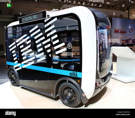 Hanover, Germany. 19th March, 2017. Self-driving electric minibus "Olli ...