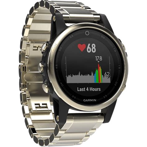 Garmin fenix 5S Sapphire Edition Multi-Sport 010-01685-14 B&H