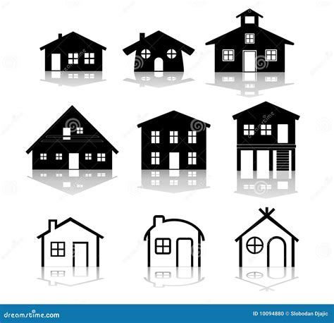 Simple House Vector Illustrations Stock Vector - Illustration of building, suburbs: 10094880
