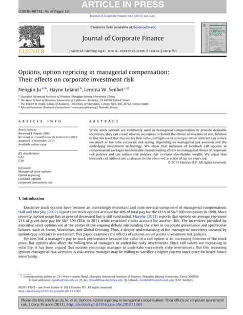 Journal of Corporate Finance