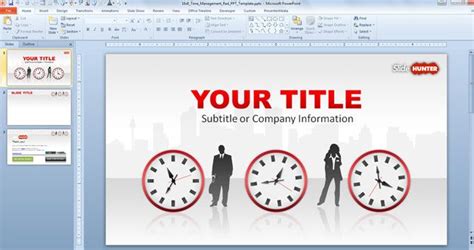 Free Time Management Widescreen Template for PowerPoint (16:9)