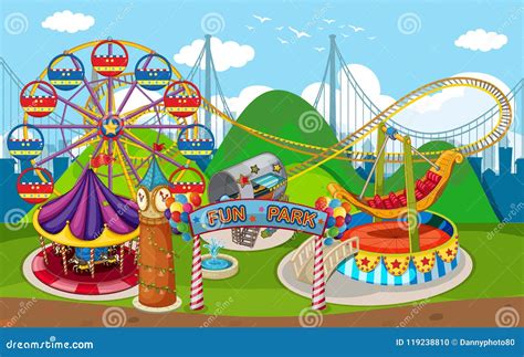 A Map of Fun Park stock vector. Illustration of playground - 119238810