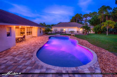 Real Estate Photography Loxahatchee Florida Twilight Pool Shot | HDR Photography by Captain Kimo