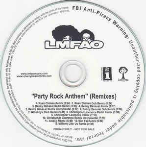 LMFAO – Party Rock Anthem (Remixes) (2011, CDr) - Discogs