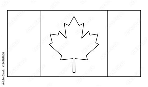 Canada flag outline vector symbol icon design. Stock Vector | Adobe Stock