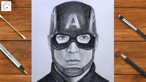 How to Draw Captain America Chris Evens Easy | Boy Drawing | Pencil Sketch Drawing | Crazy ...