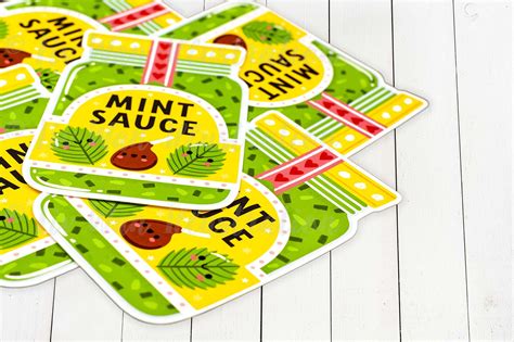 Mint Sauce Postcard. Fun shaped Mint Sauce Postcard