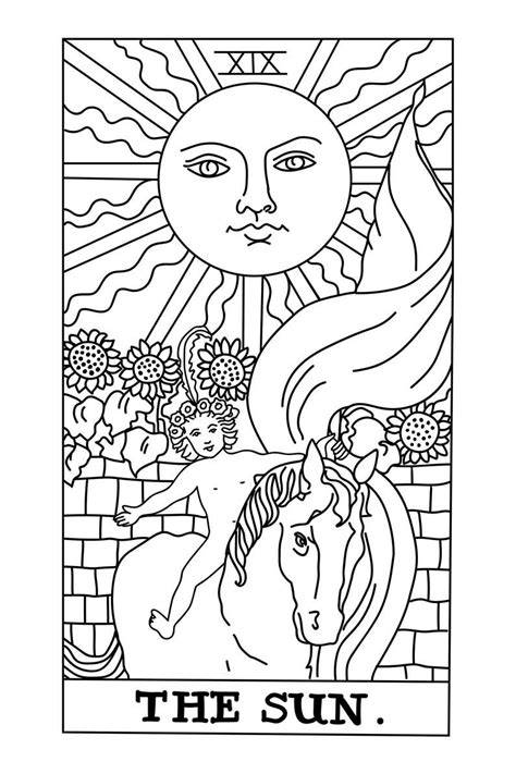 Printable Free Tarot Card Coloring Pages