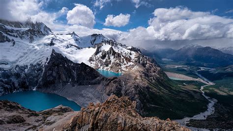 Argentina, lago, montañas, escénico, cielo, nublado, camino, paisaje, Fondo de pantalla HD | Peakpx