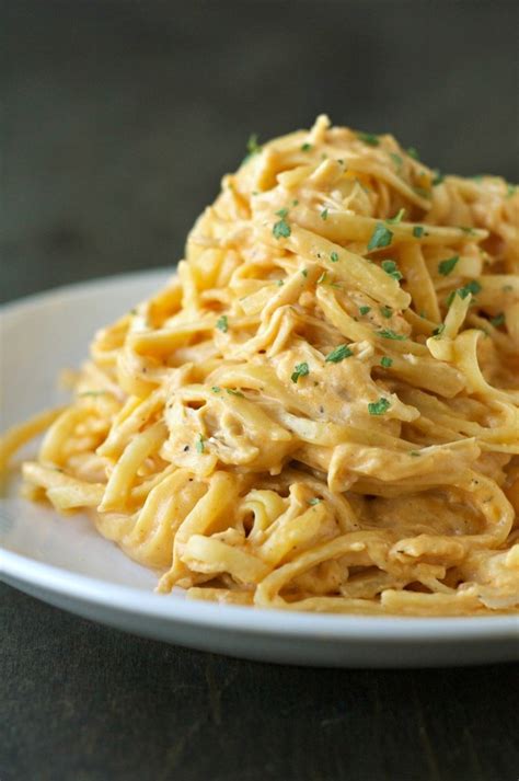 Slow Cooker Cheesy Buffalo Chicken Pasta | AllFreeSlowCookerRecipes.com