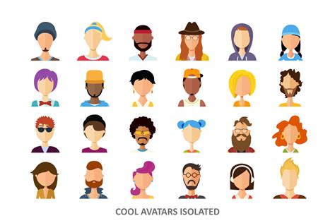 Avatar Icons People collection By NikoDzhi Art | TheHungryJPEG