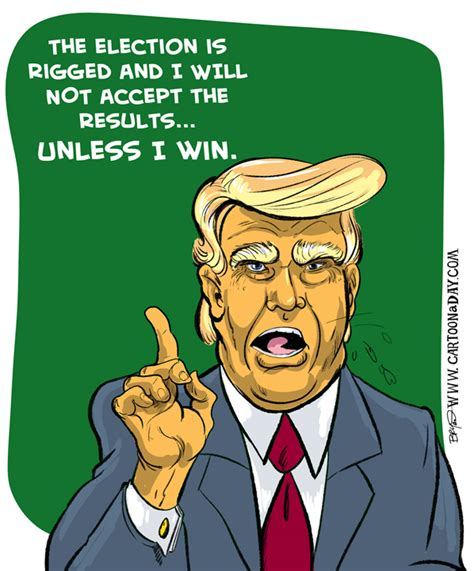 Trump and Rigged Election Cartoon Cartoon