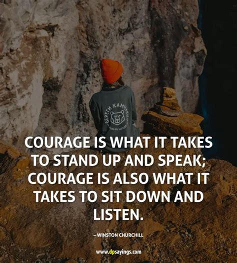 100 Inspirational Courage Quotes And Sayings - DP Sayings