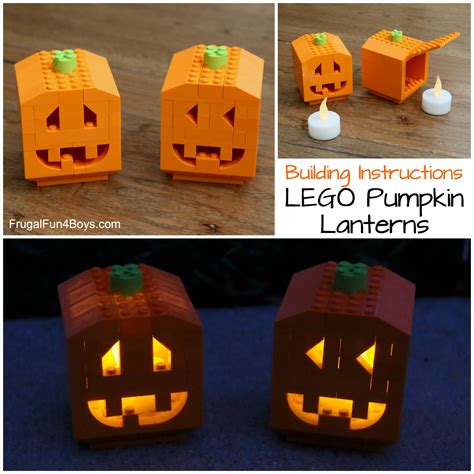 How to Build Pumpkin Lanterns with LEGO Bricks - Frugal Fun For Boys and Girls