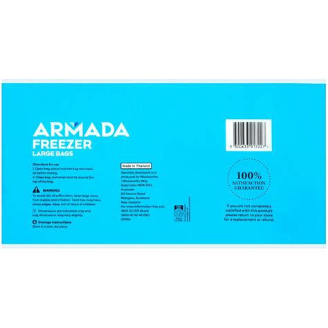 Armada Freezer Bags Large 40 Pack | Woolworths