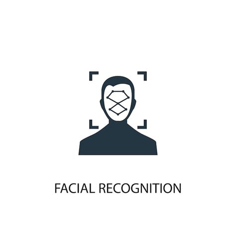 Premium Vector | Facial recognition icon. simple element illustration ...