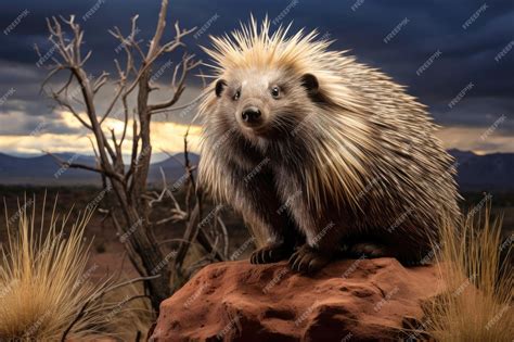 Premium AI Image | Porcupine in the wild