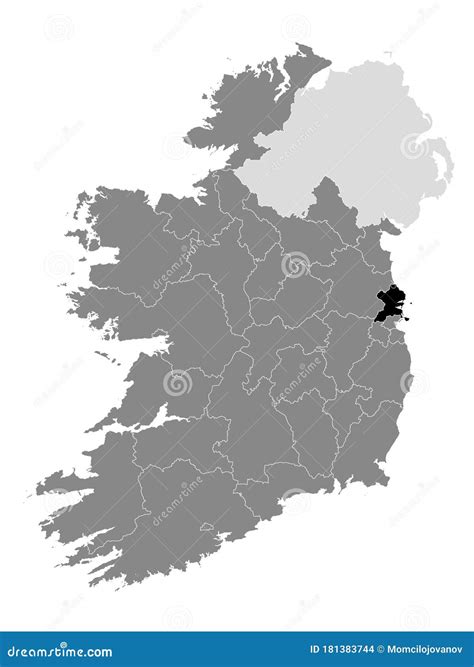 Location Map of Fingal County Council Stock Vector - Illustration of ...