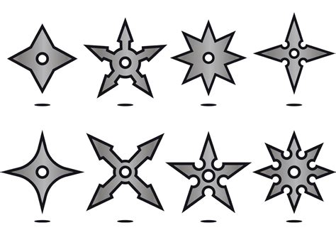 SILVER NINJA THROWING STAR ICON VECTORS - Download Free Vector Art, Stock Graphics & Images