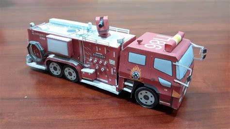 Fire Truck Vehicle Papercraft by Mironius | Fire trucks, Toy car, Paper crafts