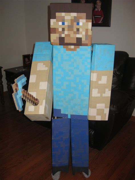 Minecraft Steve costume | Steve costume, Minecraft steve, Gift wrapping