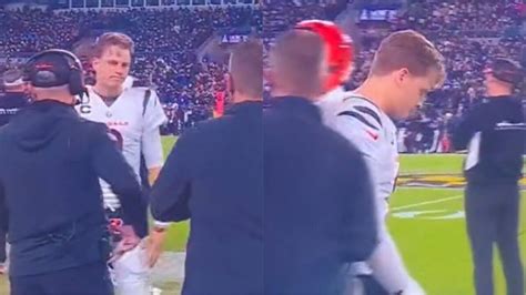 WATCH: Bengals QB Joe Burrow yells in frustration on sidelines as he ...