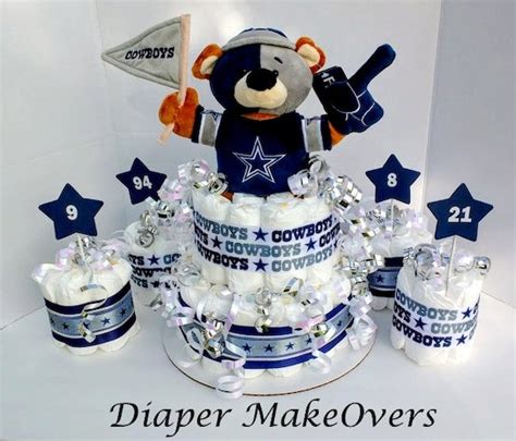 Dallas Cowboys Theme Baby Shower Centerpiece by DiaperMakeOvers