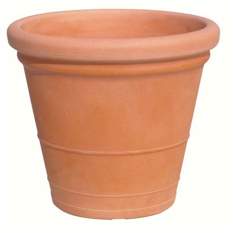 Marchioro 15.75 in. Terra Cotta Round Planter Pot-360216 - The Home Depot