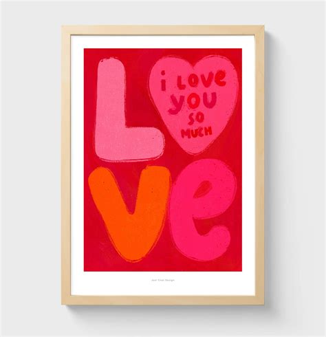 I love you so much typography art print | Love print – Just Cool Design