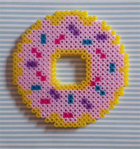 Colorful Perler Beads Donut Craft