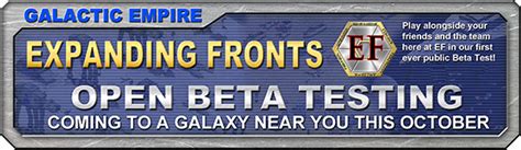 Expanding Fronts - Galactic Empire Open Beta news - ModDB