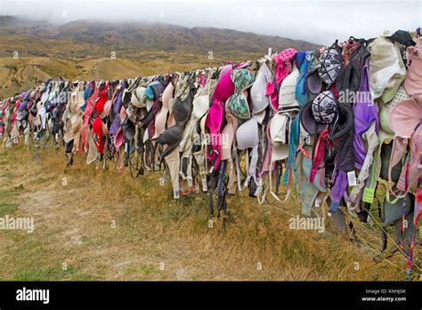 The Bra Fence at Cardrona Stock Photo - Alamy