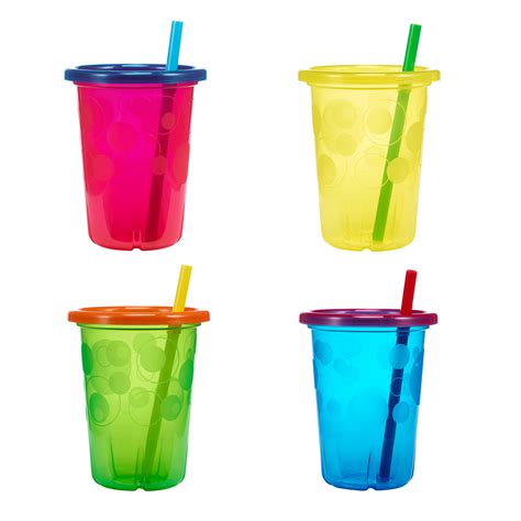 The First Years Take & Toss Spill-Proof Straw Cups With Snap on Lids, 18+ Months, 4 Pk - Walmart ...