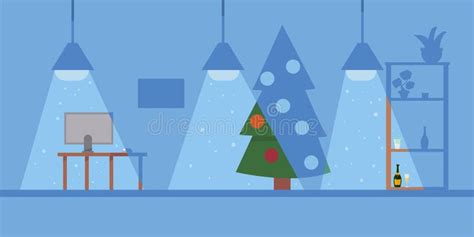 Christmas Office Background Vector Stock Vector - Illustration of ...