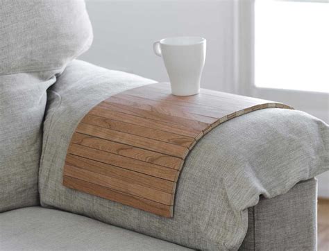 The DETRAY Turns Your Couch Armrest Into a Wood Tray