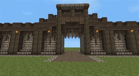 Detailed Medieval Wall + Entrance! Now with Added guard tower! Minecraft Project | Minecraft ...