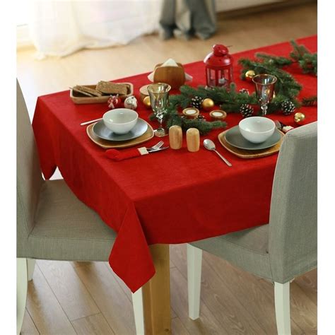 Merry Christmas Solid Red Decorative Tablecloth (55X104 Inches ...