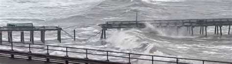 Pier and Wharf Damaged as Storm Batters California's Central Coast