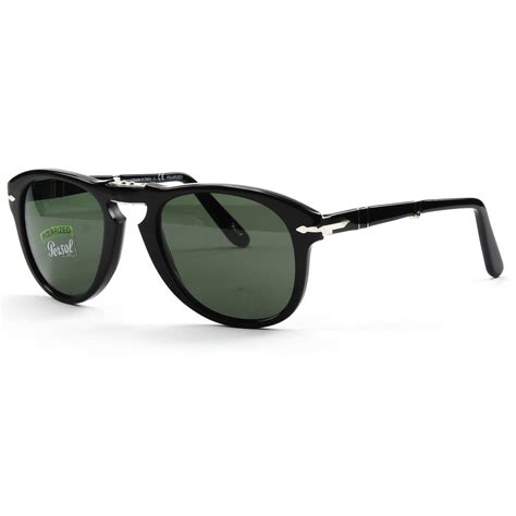 Persol 714 Folding Sunglasses 95/58 Black Grey Green Polarized Lens PO0714 52 mm | eBay