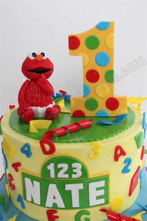 Celebrate with Cake!: 1st Birthday Sesame Street Themed 2 tier Cake