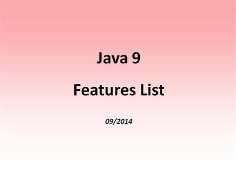 Java 9 - Features List - YouTube