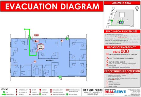 Evacuation Diagrams - precice and detailed. Free Quotations.