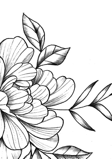 Peony linework forearm tattoo design created by tattoo artist ...